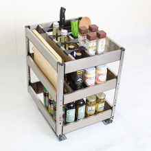 stainless steel kitchen storage shelf / rack for cabinet